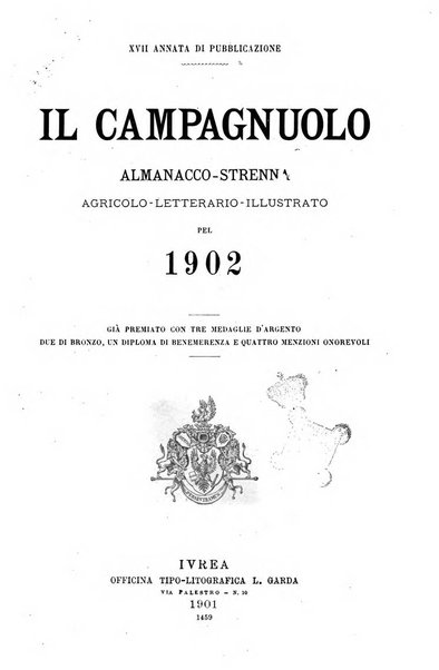 Il campagnuolo almanacco strenna agricolo letterario illustrato