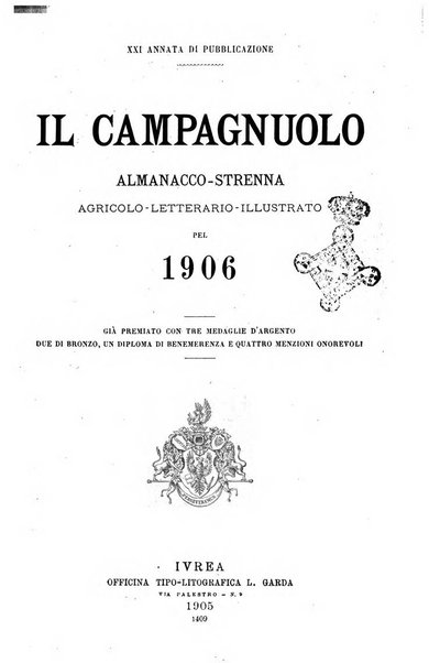 Il campagnuolo almanacco strenna agricolo letterario illustrato