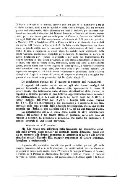 Il Cancro rivista trimestrale del centro per lo studio, diagnosi e cura dei tumori