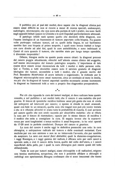 Il Cancro rivista trimestrale del centro per lo studio, diagnosi e cura dei tumori