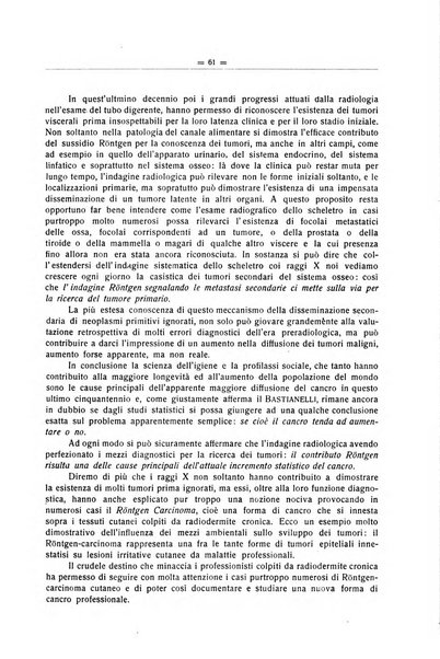 Il Cancro rivista trimestrale del centro per lo studio, diagnosi e cura dei tumori