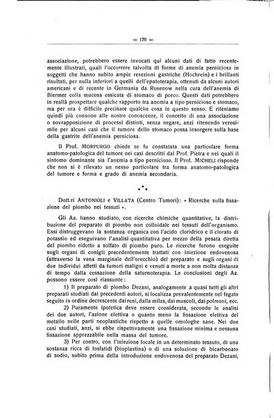 Il Cancro rivista trimestrale del centro per lo studio, diagnosi e cura dei tumori