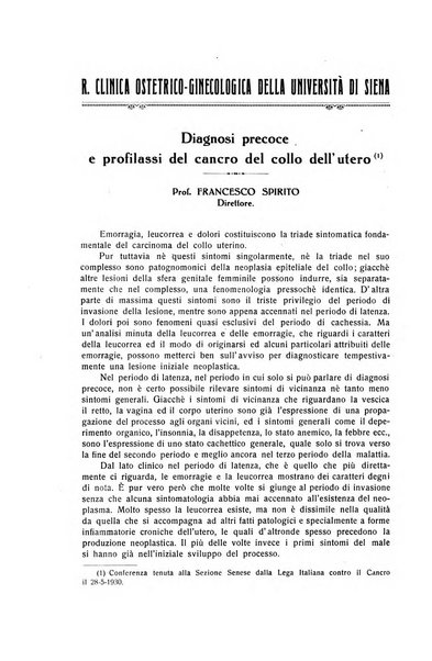 Il Cancro rivista trimestrale del centro per lo studio, diagnosi e cura dei tumori