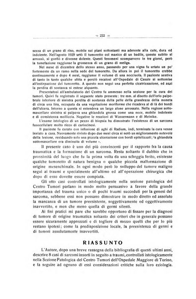 Il Cancro rivista trimestrale del centro per lo studio, diagnosi e cura dei tumori