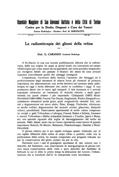 Il Cancro rivista trimestrale del centro per lo studio, diagnosi e cura dei tumori