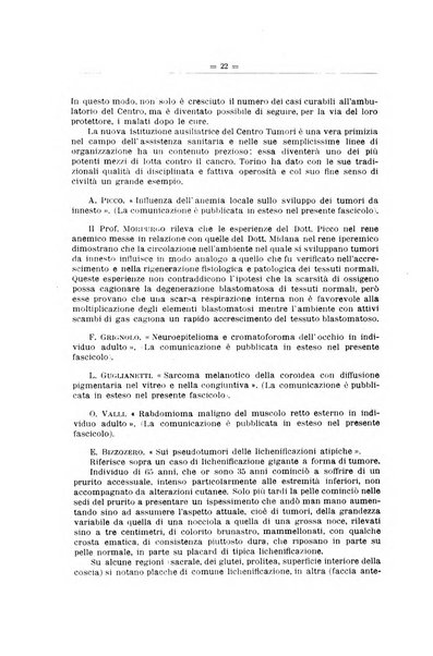 Il Cancro rivista trimestrale del centro per lo studio, diagnosi e cura dei tumori