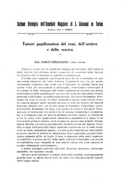 Il Cancro rivista trimestrale del centro per lo studio, diagnosi e cura dei tumori