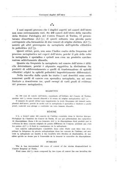 Il Cancro rivista trimestrale del centro per lo studio, diagnosi e cura dei tumori