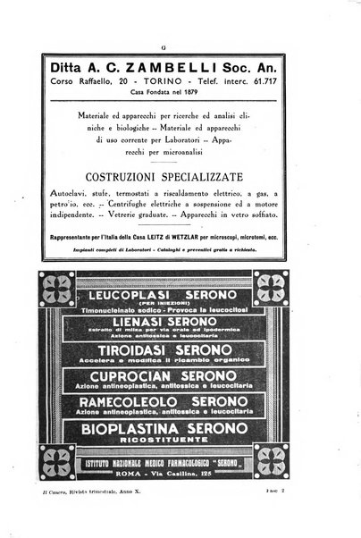 Il Cancro rivista trimestrale del centro per lo studio, diagnosi e cura dei tumori