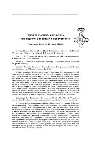 Il Cancro rivista trimestrale del centro per lo studio, diagnosi e cura dei tumori