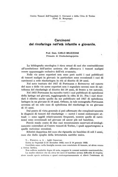 Il Cancro rivista trimestrale del centro per lo studio, diagnosi e cura dei tumori