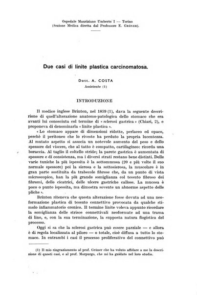 Il Cancro rivista trimestrale del centro per lo studio, diagnosi e cura dei tumori