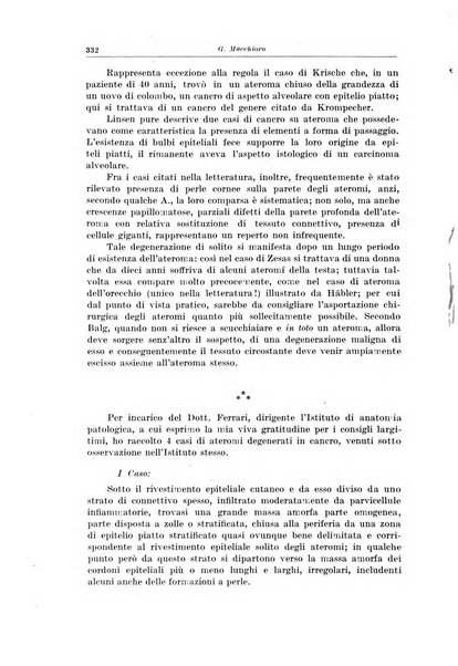 Il Cancro rivista trimestrale del centro per lo studio, diagnosi e cura dei tumori