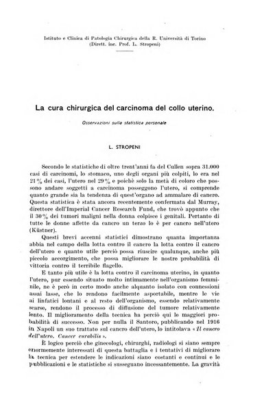 Il Cancro rivista trimestrale del centro per lo studio, diagnosi e cura dei tumori