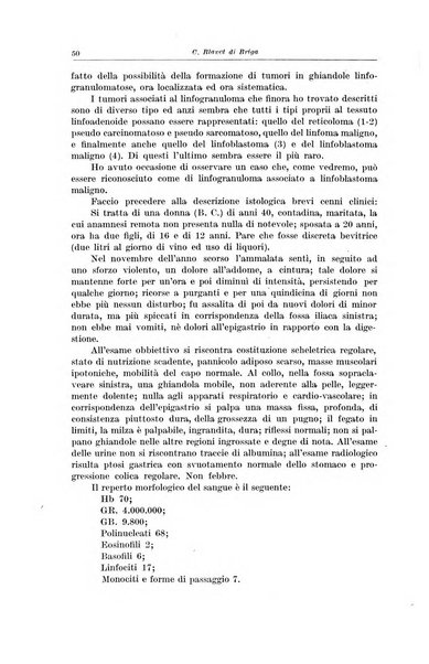 Il Cancro rivista trimestrale del centro per lo studio, diagnosi e cura dei tumori