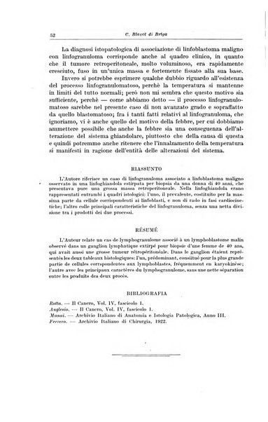 Il Cancro rivista trimestrale del centro per lo studio, diagnosi e cura dei tumori