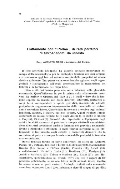 Il Cancro rivista trimestrale del centro per lo studio, diagnosi e cura dei tumori