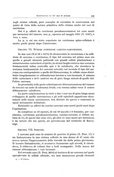 Il Cancro rivista trimestrale del centro per lo studio, diagnosi e cura dei tumori