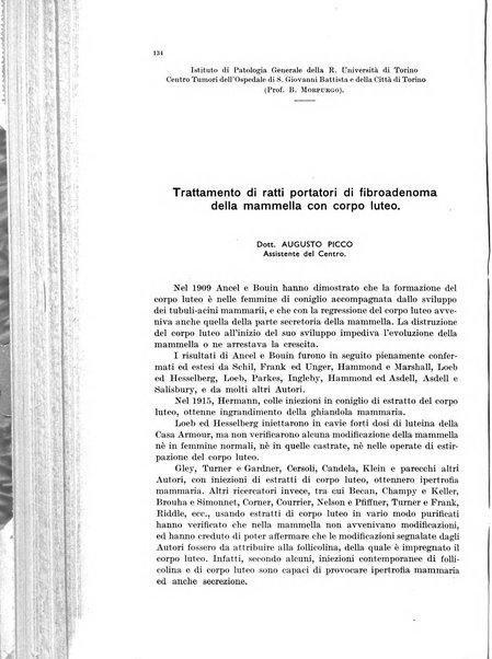 Il Cancro rivista trimestrale del centro per lo studio, diagnosi e cura dei tumori