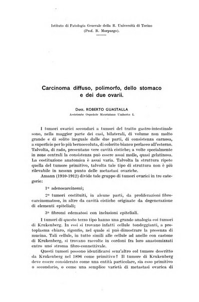 Il Cancro rivista trimestrale del centro per lo studio, diagnosi e cura dei tumori