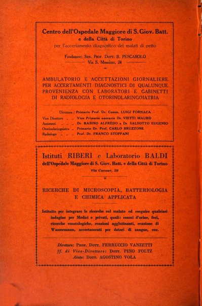 Il Cancro rivista trimestrale del centro per lo studio, diagnosi e cura dei tumori