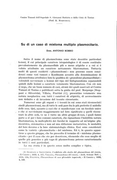 Il Cancro rivista trimestrale del centro per lo studio, diagnosi e cura dei tumori