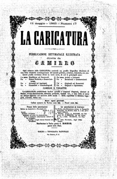 La caricatura : pubblicazione settimanale di profili biografici contemporanei illustrati da Camillo Teja , Virginio, Mario, Crac ed altri artisti