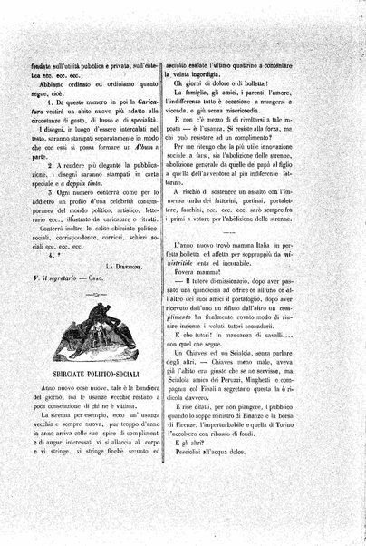 La caricatura : pubblicazione settimanale di profili biografici contemporanei illustrati da Camillo Teja , Virginio, Mario, Crac ed altri artisti