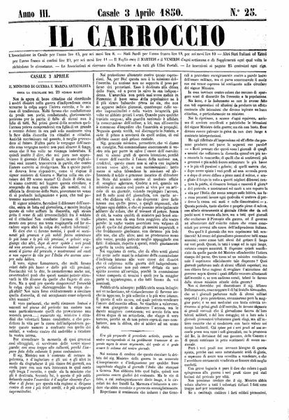 Il carroccio : giornale delle provincie