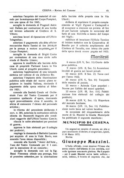 Cesena rivista mensile del Comune