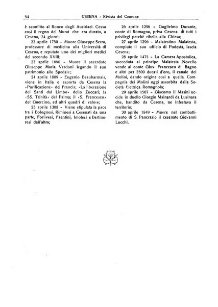 Cesena rivista mensile del Comune