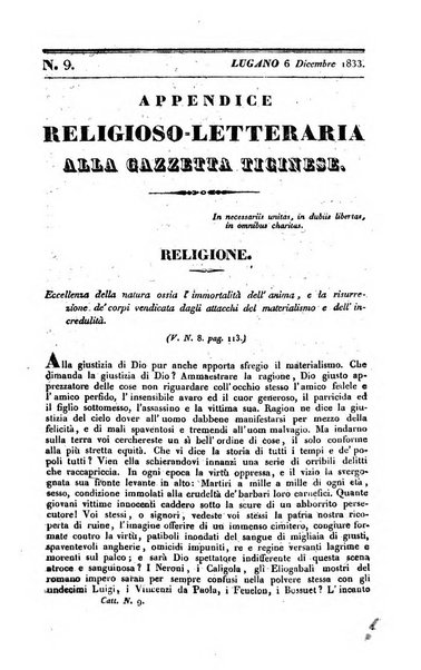 Il cattolico giornale religioso-letterario