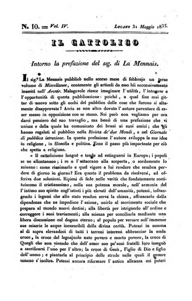 Il cattolico giornale religioso-letterario