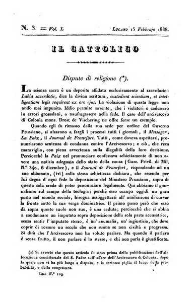 Il cattolico giornale religioso-letterario