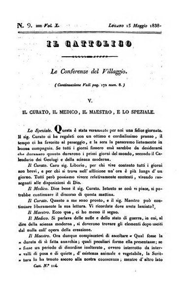 Il cattolico giornale religioso-letterario