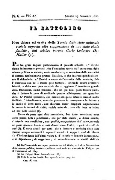 Il cattolico giornale religioso-letterario