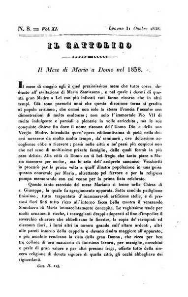 Il cattolico giornale religioso-letterario