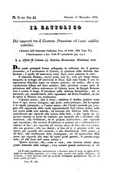 Il cattolico giornale religioso-letterario