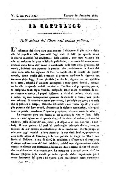 Il cattolico giornale religioso-letterario