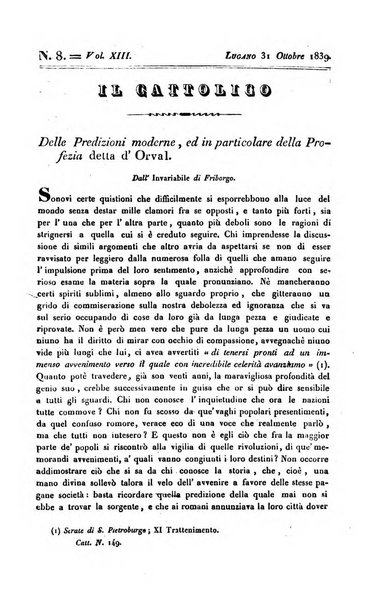 Il cattolico giornale religioso-letterario