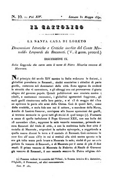 Il cattolico giornale religioso-letterario