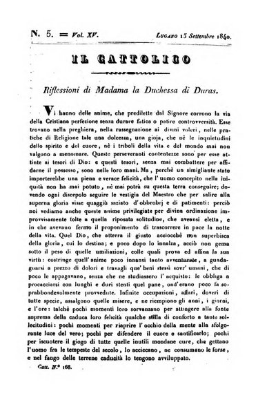 Il cattolico giornale religioso-letterario