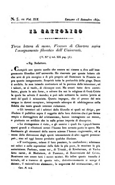 Il cattolico giornale religioso-letterario