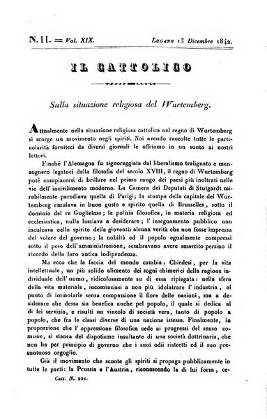 Il cattolico giornale religioso-letterario