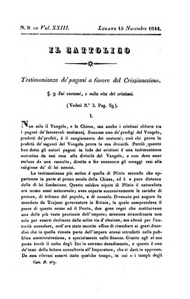 Il cattolico giornale religioso-letterario