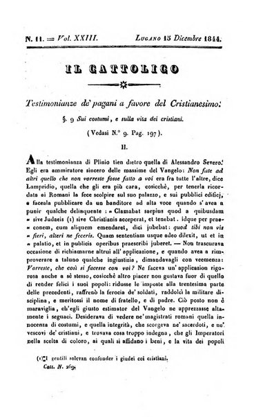 Il cattolico giornale religioso-letterario