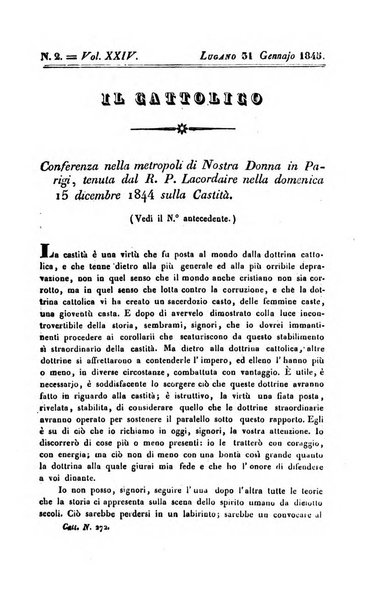 Il cattolico giornale religioso-letterario