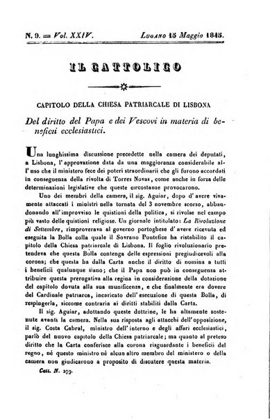 Il cattolico giornale religioso-letterario