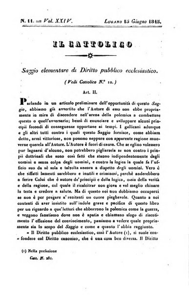 Il cattolico giornale religioso-letterario