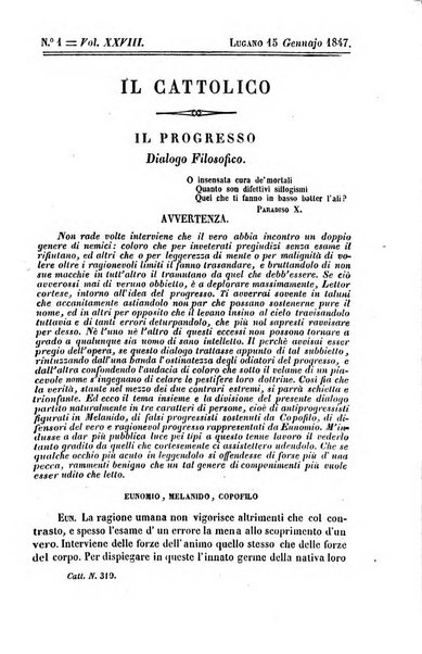 Il cattolico giornale religioso-letterario